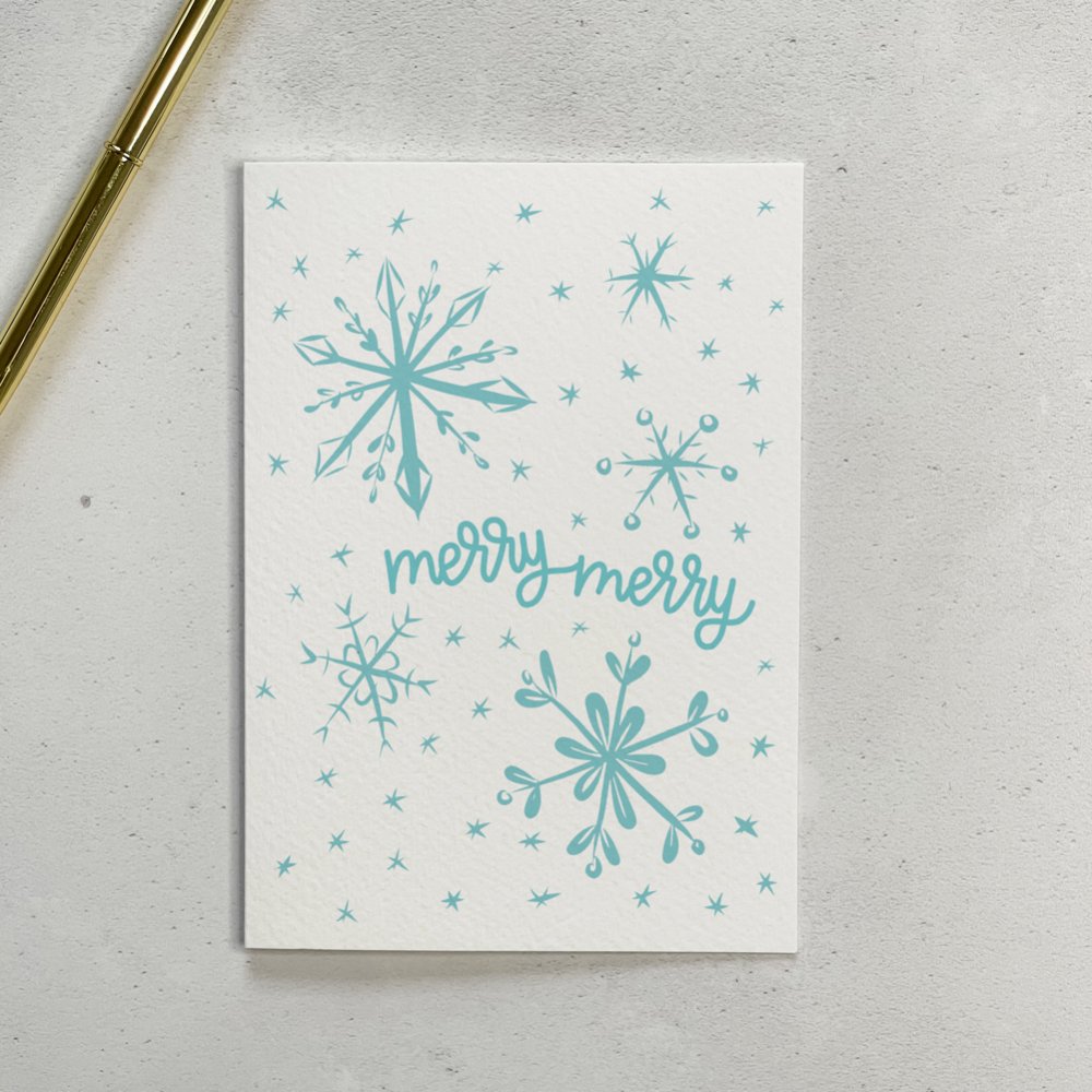 Merry Merry Snowflake Card - Hue Complete Me