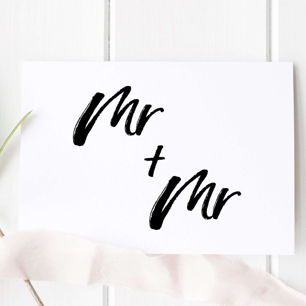 Mr & Mr Wedding Card - Hue Complete Me