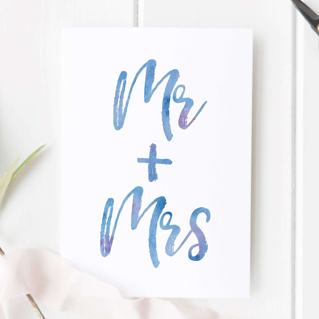 Mr & Mrs Wedding Card - Hue Complete Me