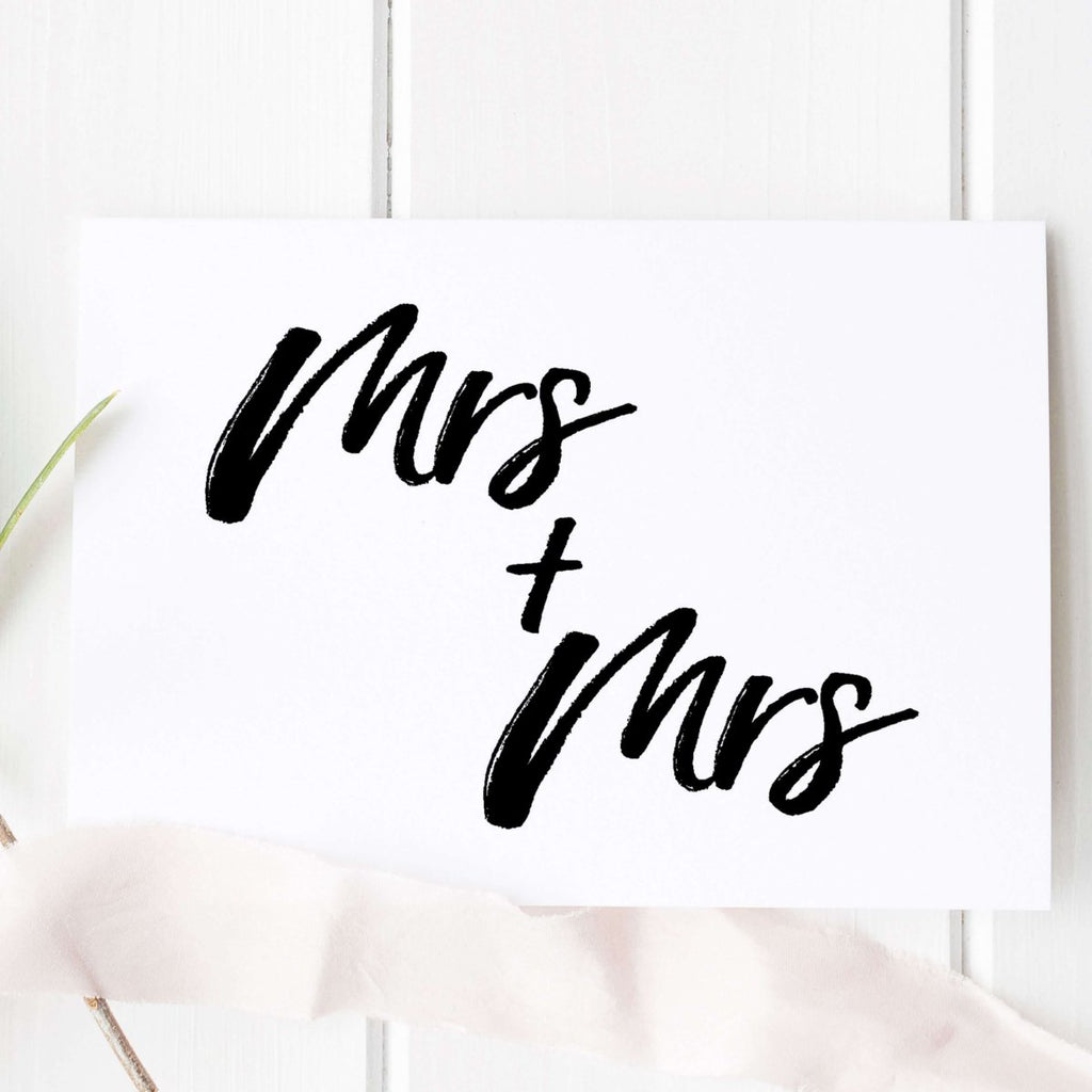 Mrs & Mrs Wedding Card - Hue Complete Me