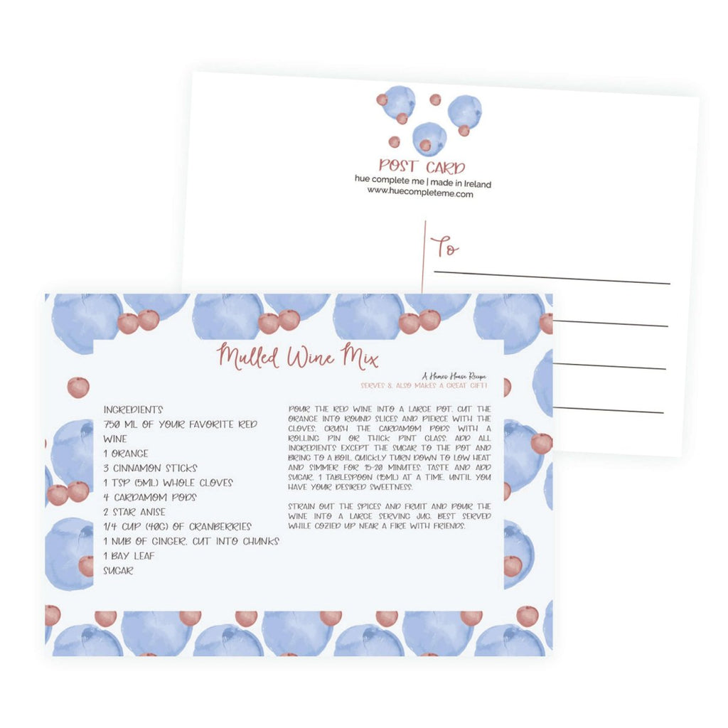 Mulled Wine Mix Recipe Postcard - Hue Complete Me