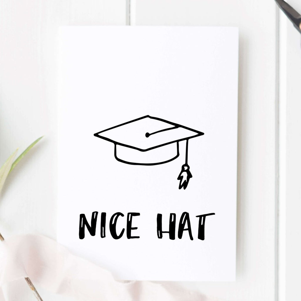 Nice Hat Graduation Card - Hue Complete Me