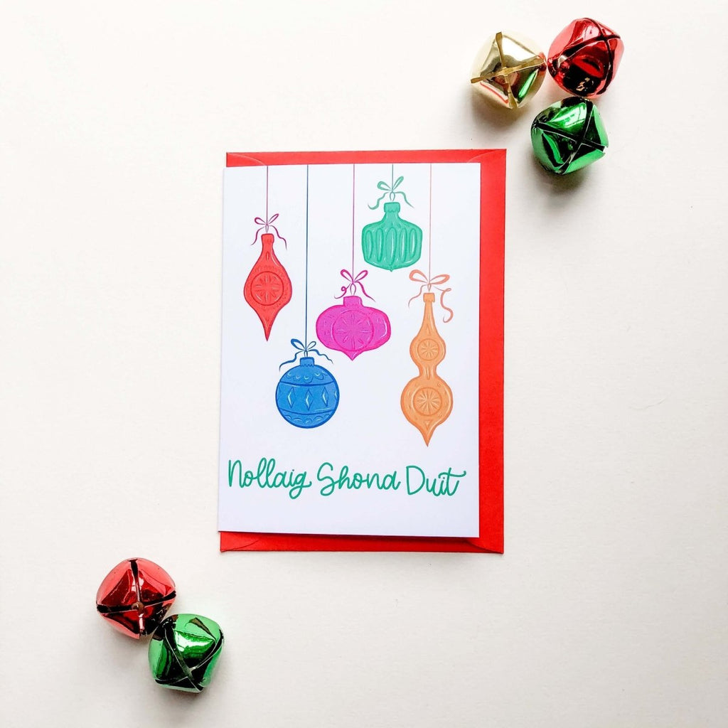 Nollaig Shona Duit Gaelic Christmas Card Set of 6 - Hue Complete Me