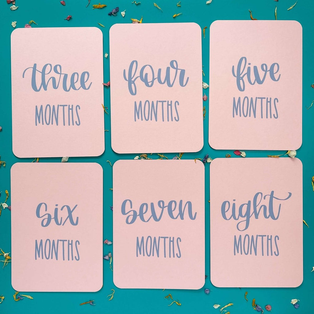 Pink Baby Milestone Cards - Hue Complete Me