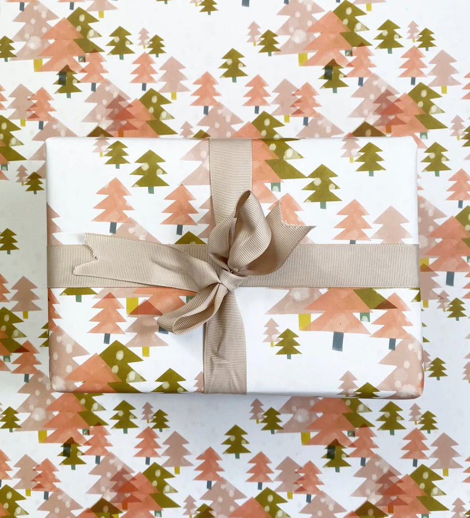 Pink Christmas Tree Gift Wrap - Hue Complete Me