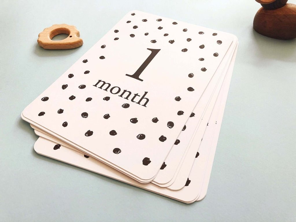 Polka Dot Baby Monthly Milestone Cards - Hue Complete Me