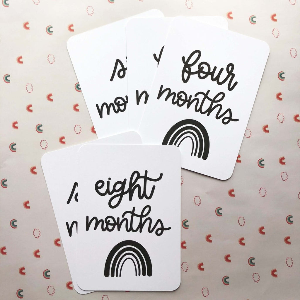 Rainbow Baby Monthly Milestone Cards - Hue Complete Me