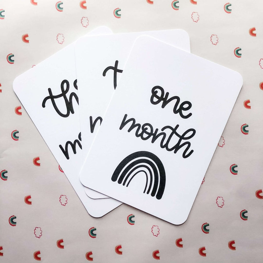 Rainbow Baby Monthly Milestone Cards - Hue Complete Me