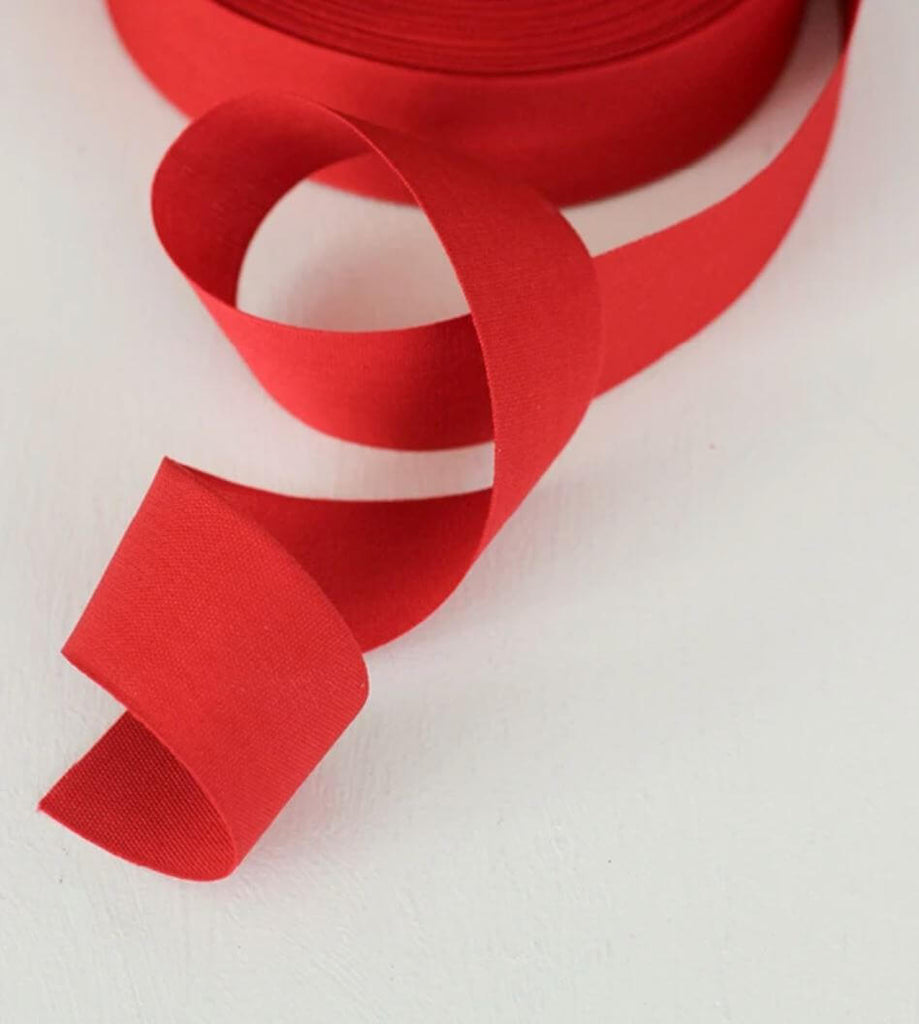 Red Wide Cotton Ribbon - Hue Complete Me