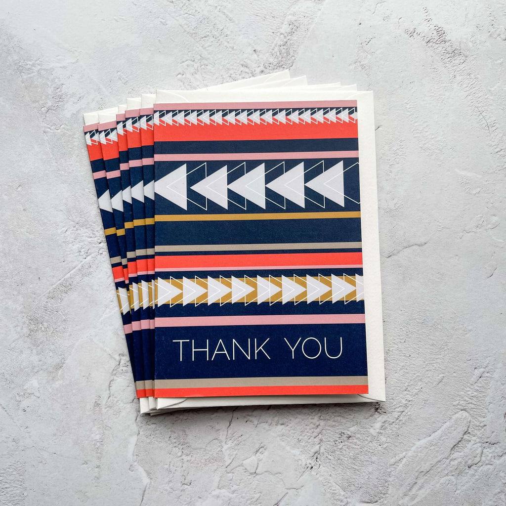 Set of 6 Patterned Thank You Cards Greeting Card Hue Complete Me €15