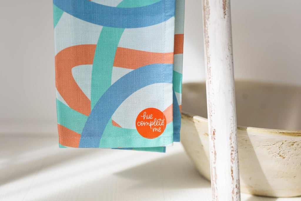 Squiggle Print Tea Towel - Hue Complete Me