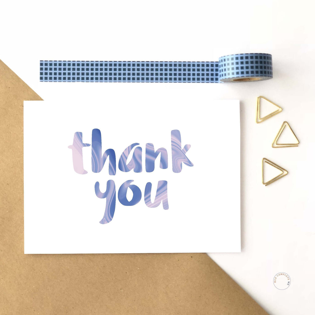 Thank You Blue Marble Card Greeting Card Hue Complete Me €3.95