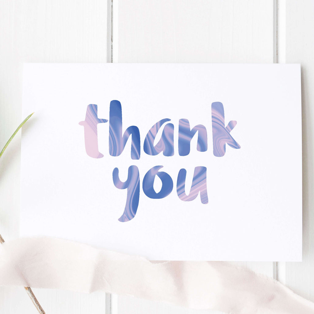 Thank You Blue Marble Card Greeting Card Hue Complete Me €3.95