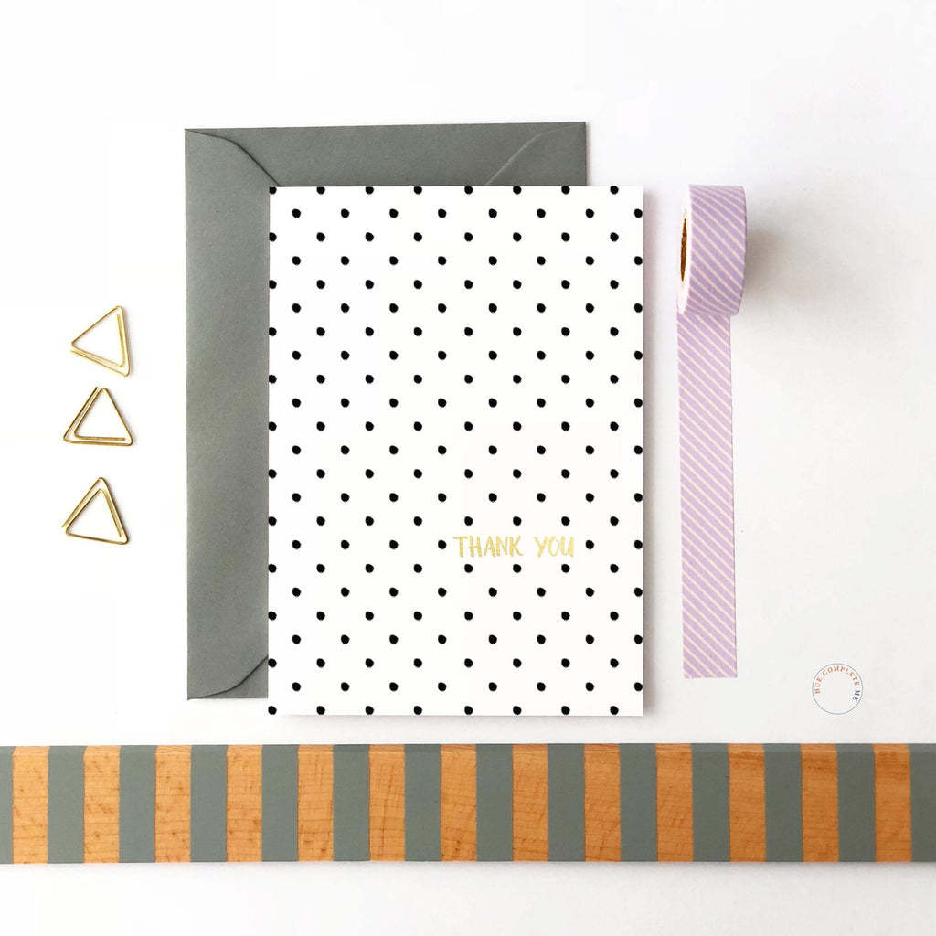 Thank You Polka Dot Card Greeting Card Hue Complete Me €2