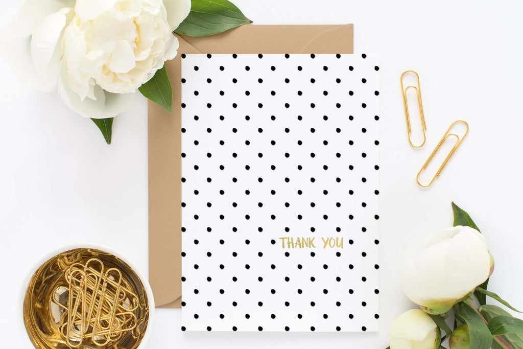 Thank You Polka Dot Card Greeting Card Hue Complete Me €2