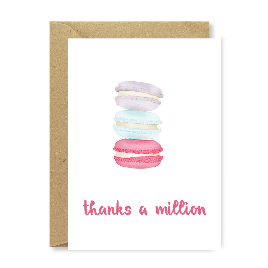 Thanks A Million Macaron Card Greeting Card Hue Complete Me €3.95