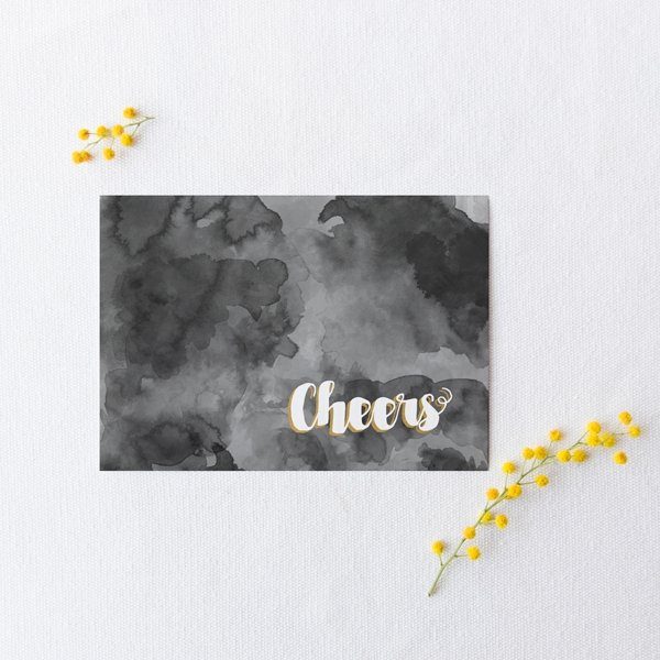 Watercolour Cheers Card - Hue Complete Me