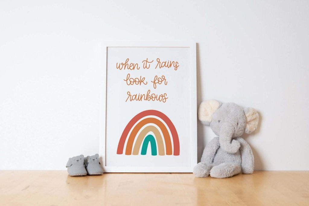 When It Rains Look For Rainbows Art Print - Hue Complete Me