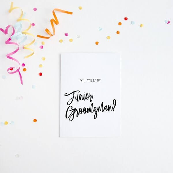 Will You Be My Junior Groomsman Card - Hue Complete Me