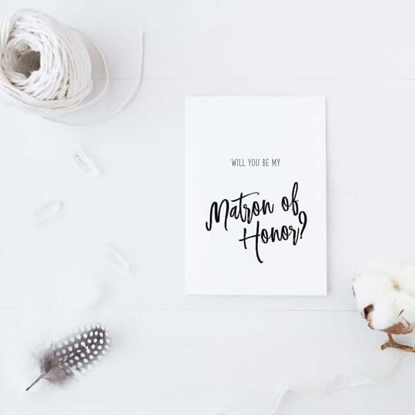 Will You Be My Matron Of Honor Card - Hue Complete Me