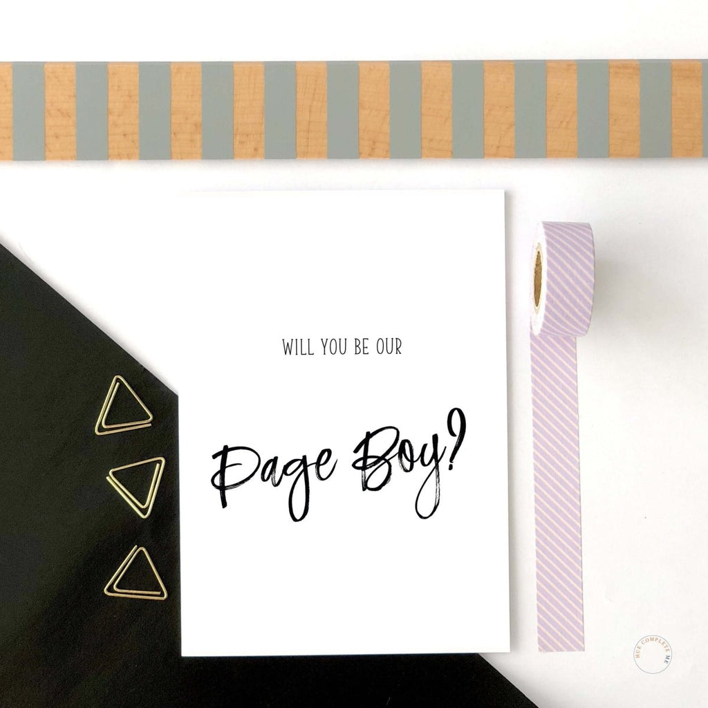 Will You Be Our Page Boy Card - Hue Complete Me