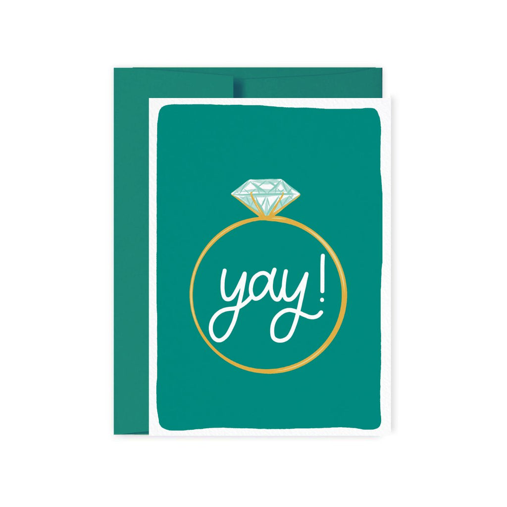 Yay! Illustrated Engagement Ring Card - Hue Complete Me