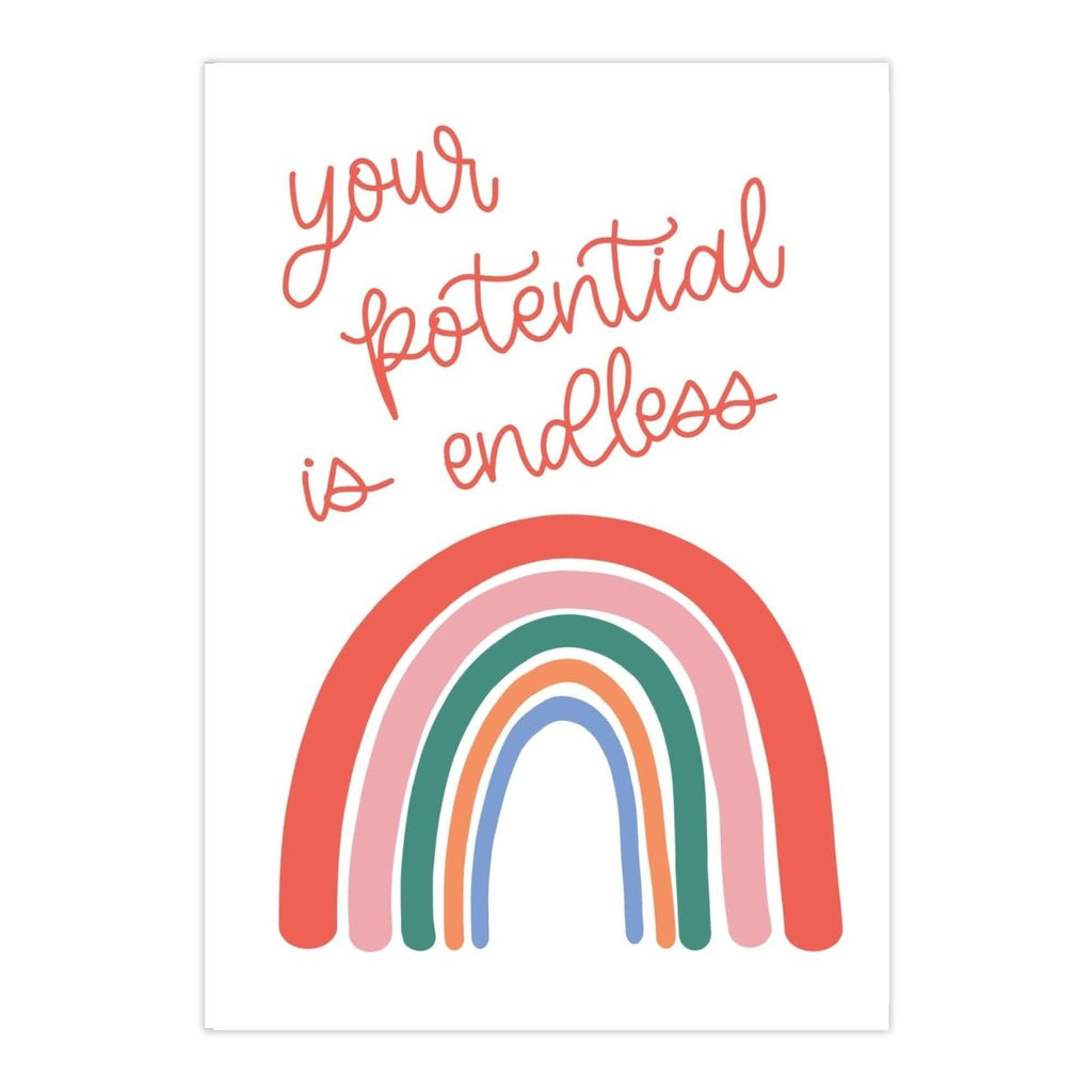 Your Potential Is Endless Motivational Art Print - Hue Complete Me