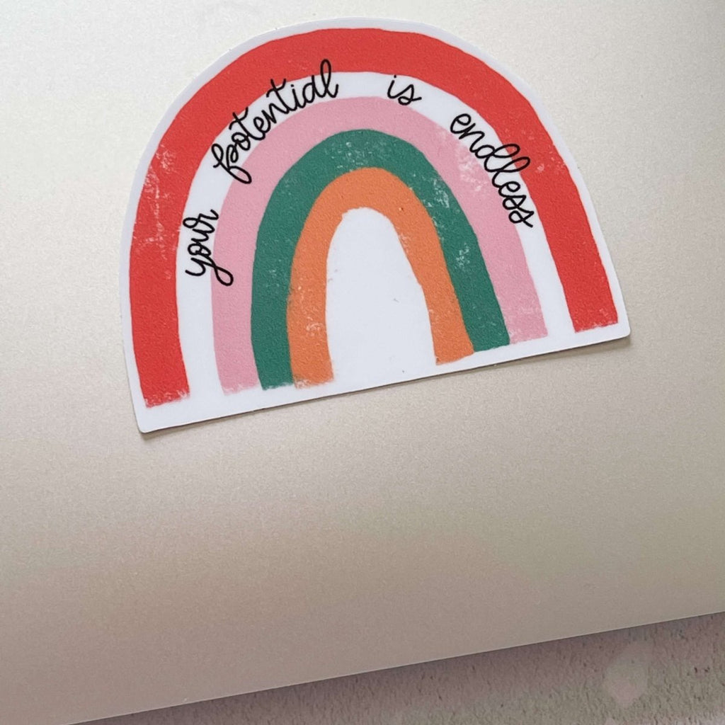 Your Potential Is Endless Rainbow Vinyl Sticker - Hue Complete Me
