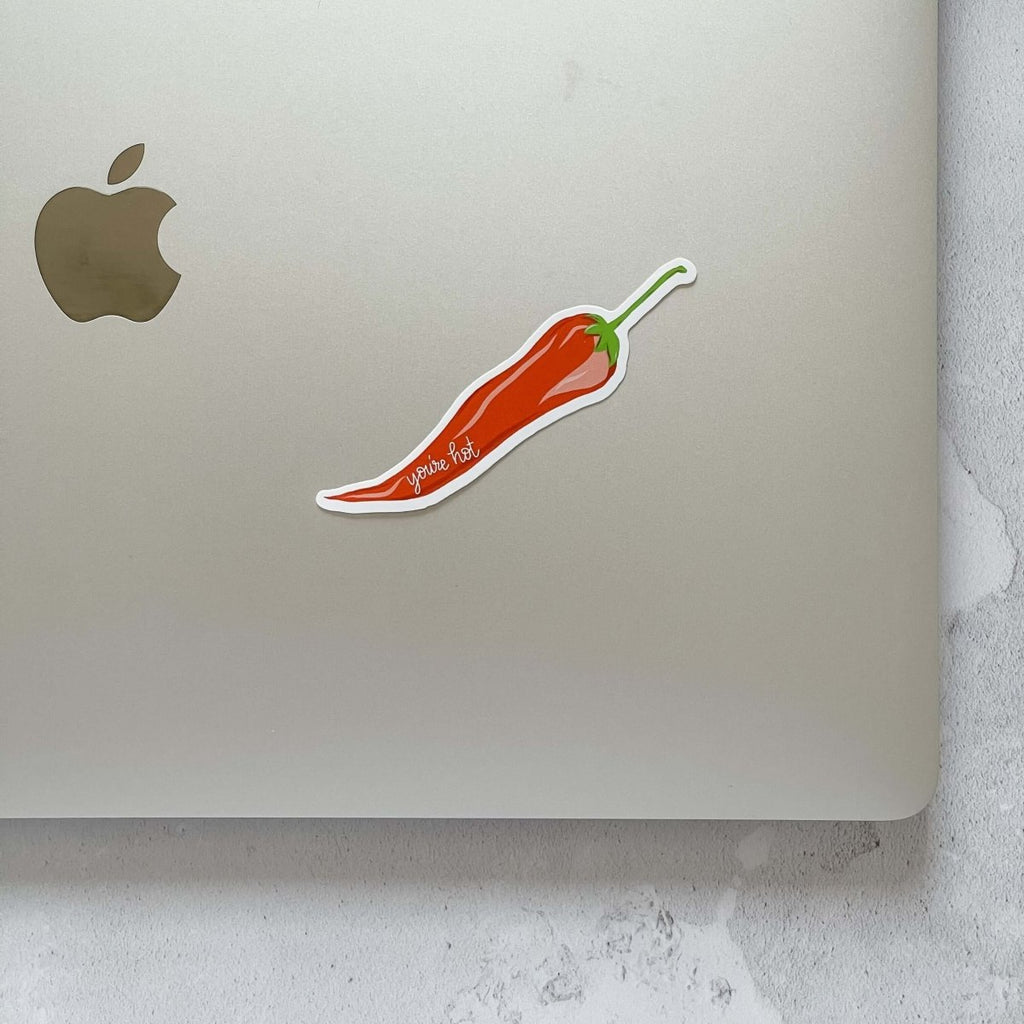 You're Hot Chili Pepper Vinyl Sticker - Hue Complete Me